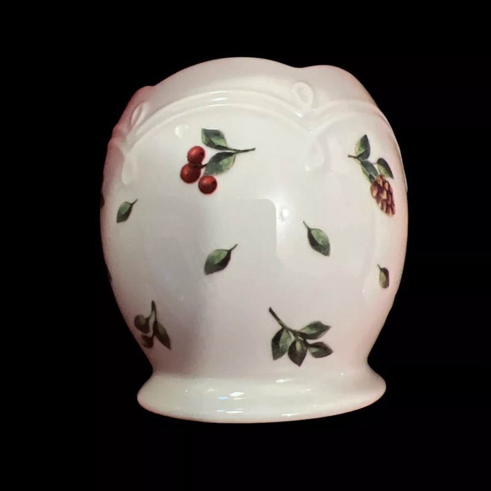 Set of 3 Lenox Williamsburg Boxwood and Pine  3”Votive Candle Holders ~ NIB - Picture 4 of 5